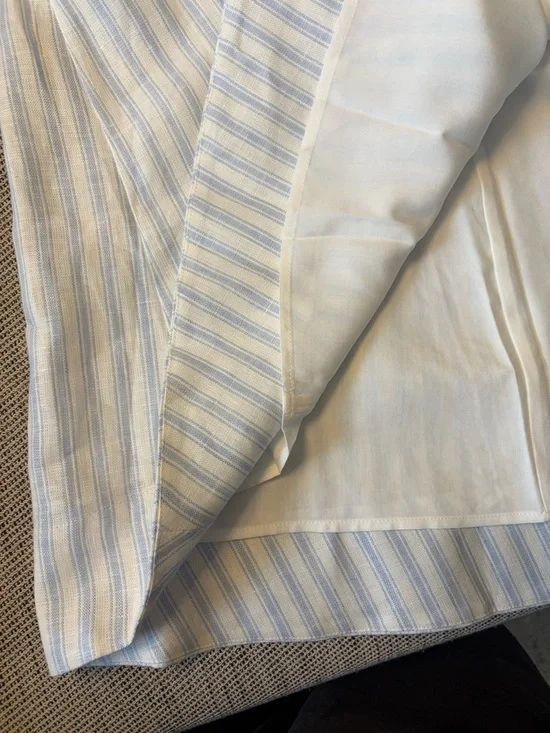 NEW Reformation Janu Midi Linen Dress Swan Stripe Blue White | US 2 / UK 6 - Picture 13 of 15